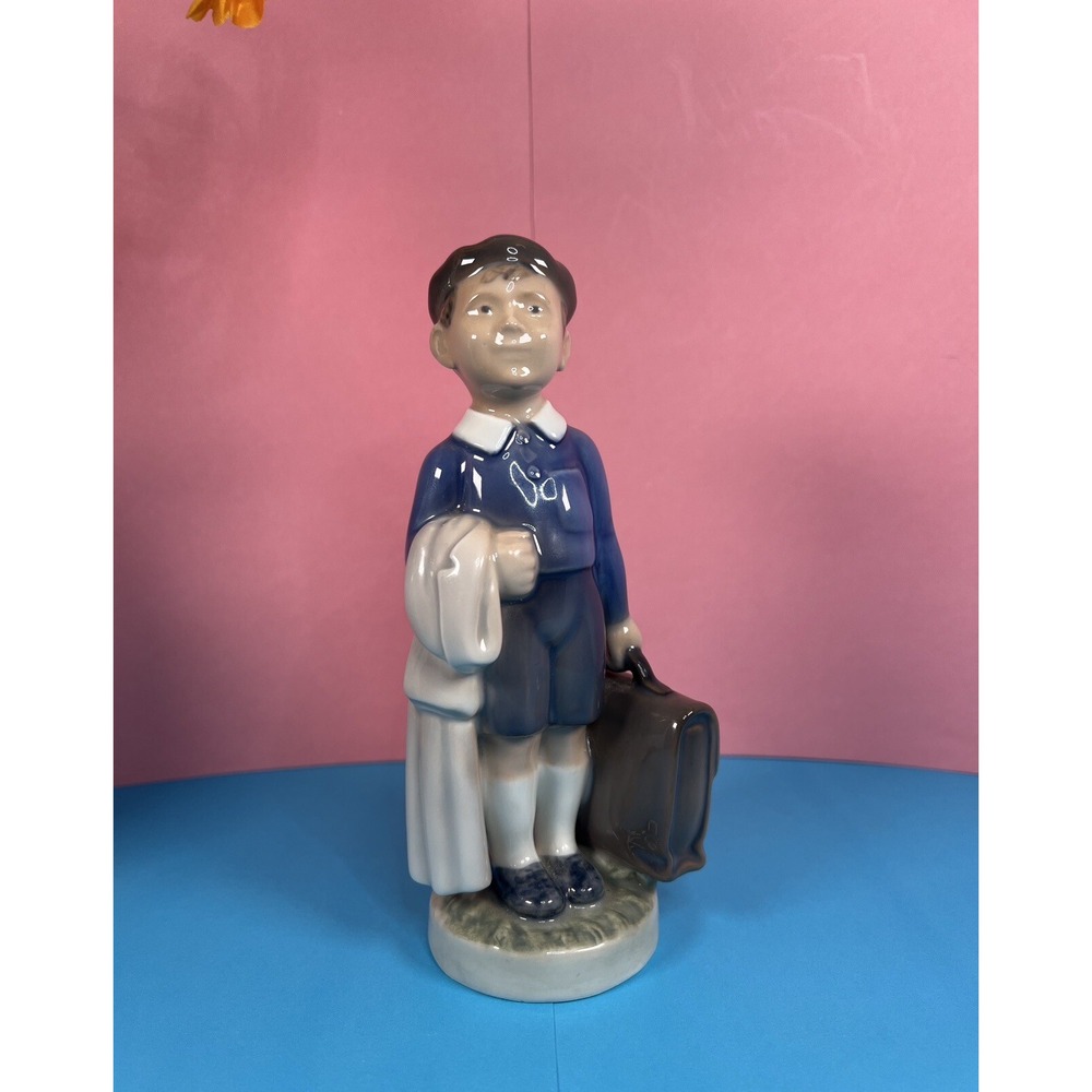 Royal Copenhagen June‎ School Boy With Briefcase Figurine#4528 by Hans H. Hansen